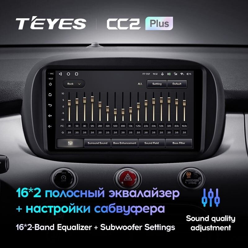 Штатная магнитола Teyes CC2 Plus 4/32 Fiat 500X (2014-2020)
