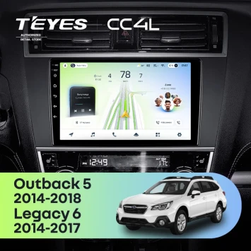 Штатная магнитола Teyes CC4L 6/64 с DTS Subaru Legacy 6 (2014-2017)