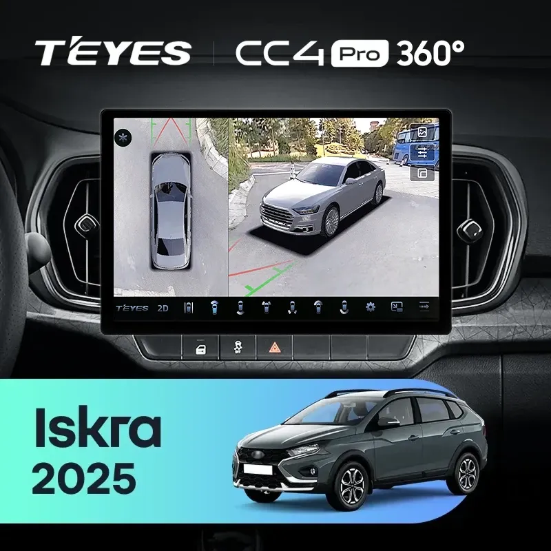 Штатная магнитола Teyes CC4 Pro 360 12/256 LADA Iskra SW Cross 2025 Тип-B (11")
