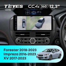 Штатная магнитола Teyes CC4 12.3" 360 8/128 Subaru XV (2017-2023) Правый руль