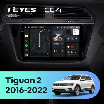Штатная магнитола Teyes CC4 6/64 Volkswagen Tiguan 2 (2016-2022) Тип-A