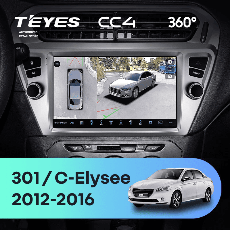 Штатная магнитола Teyes CC4 360 6/64 Peugeot 301 (2012-2016) F1