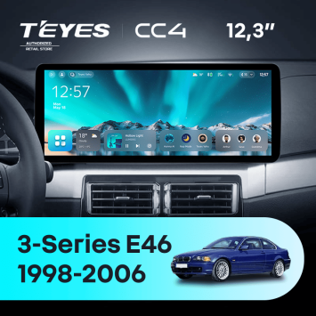 Штатная магнитола Teyes CC4 12.3" 6/64 BMW 3 серии E46 (1998-2006) Universal