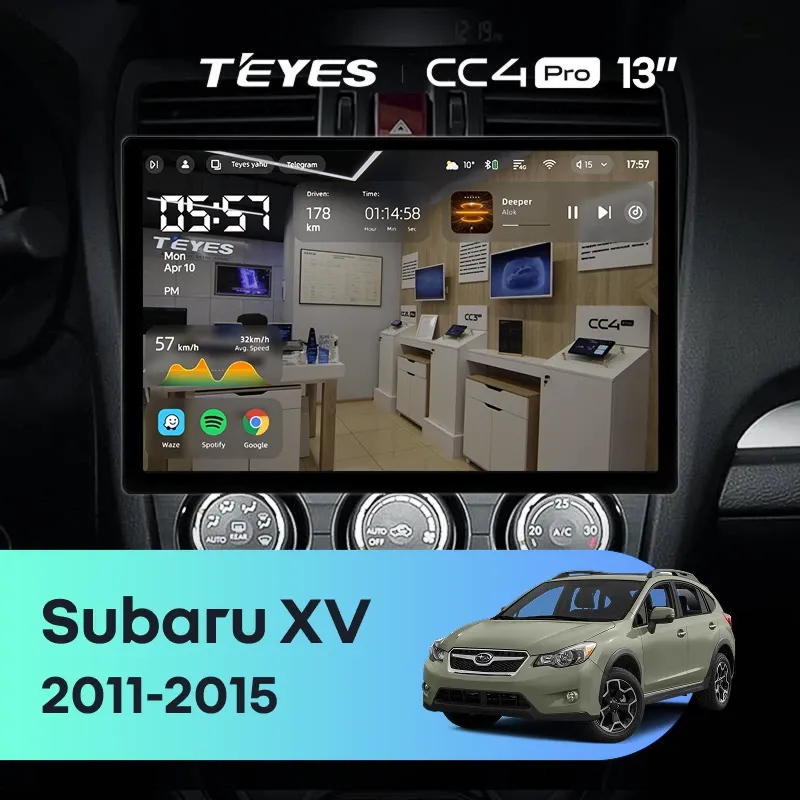 Штатная магнитола Teyes CC4 Pro 8/128 Subaru XV (2011-2015) Тип-A (13")