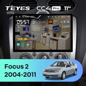 Штатная магнитола Teyes CC4 Pro 360 12/256 Ford Focus 2 Mk 2 (2004-2011) F1 (11")