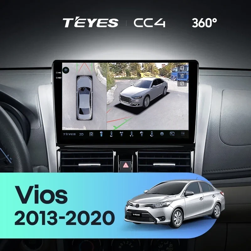 Штатная магнитола Teyes CC4 360 6/64 Toyota Vios XP150 (2013-2020)
