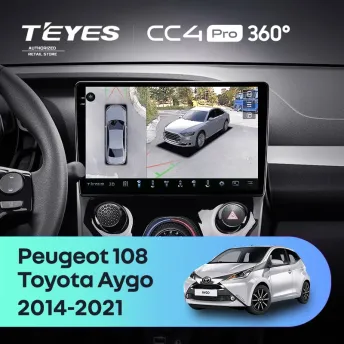 Штатная магнитола Teyes CC4 Pro 360 8/128 Toyota Aygo B40 (2014-2021) F2