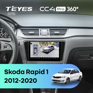 Штатная магнитола Teyes CC4 Pro 360 12/256 Skoda Rapid 1 (2012-2020) F1