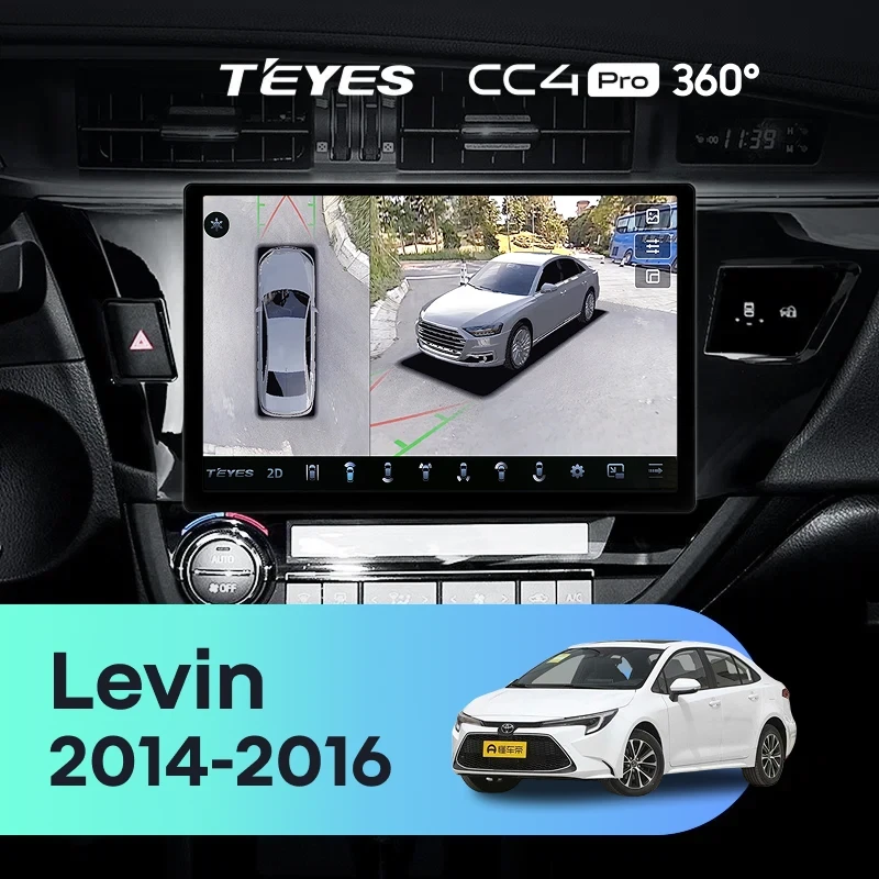 Штатная магнитола Teyes CC4 Pro 360 8/128 Toyota Levin 1 E180 (2014-2016) Тип-A (11")