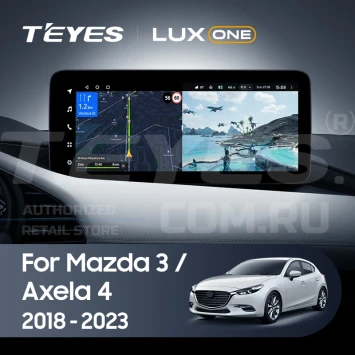 Штатная магнитола Teyes LUX ONE 4/64 Mazda Axela 4 (2018-2023) Тип-A Правый руль