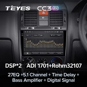 Штатная магнитола Teyes CC3 2K 6/128 Hyundai Getz (2002-2011) Правый руль