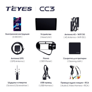 Штатная магнитола Teyes CC3L 4/64 Toyota Prius C (2018-2020) Правый руль