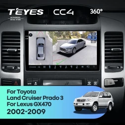 Штатная магнитола Teyes CC4 360 8/128 Toyota Land Cruiser Prado 120 (2002-2009) F3