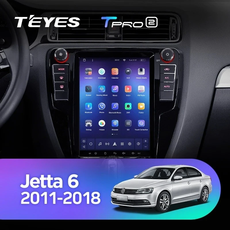 Штатная магнитола Tesla style Teyes TPRO 2 4/32 Volkswagen Jetta 6 (2011-2018) Тип-A