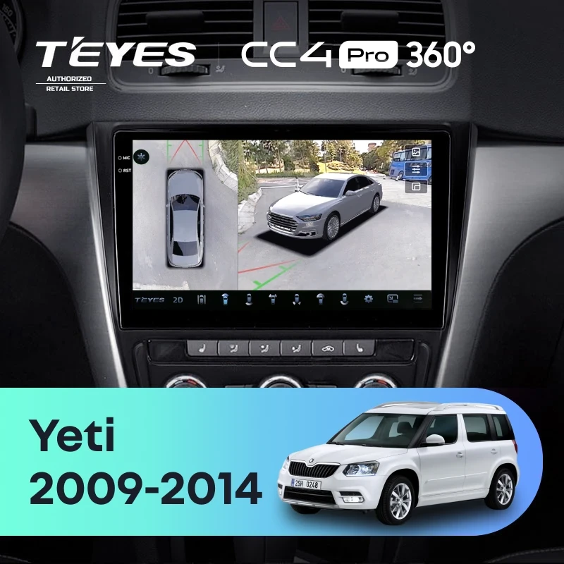 Штатная магнитола Teyes CC4 Pro 360 12/256 Skoda Yeti 5L (2009-2014)