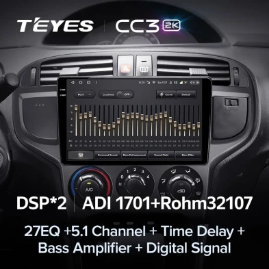 Штатная магнитола Teyes CC3 2K 6/128 Hyundai Matrix (2001-2010)