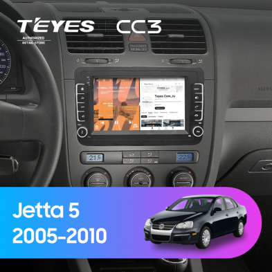 Штатная магнитола Teyes CC3 4/32 Volkswagen Jetta 5 (2005-2010) (с кнопками) 7"