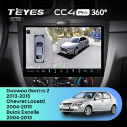 Штатная магнитола Teyes CC4 Pro 360 8/128 Daewoo Gentra 2 (2013-2015) F1 Тип-A (11")