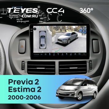 Штатная магнитола Teyes CC4 360 6/64 Toyota Estima 2 (2000-2006)