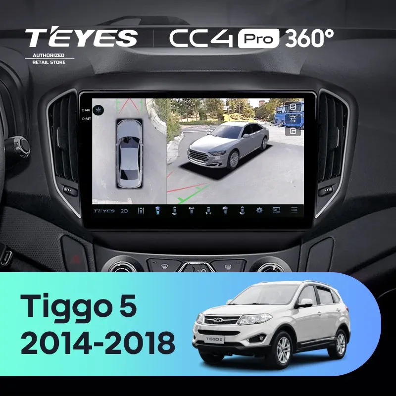 Штатная магнитола Teyes CC4 Pro 360 8/128 Chery Tiggo 5 (2014-2018)