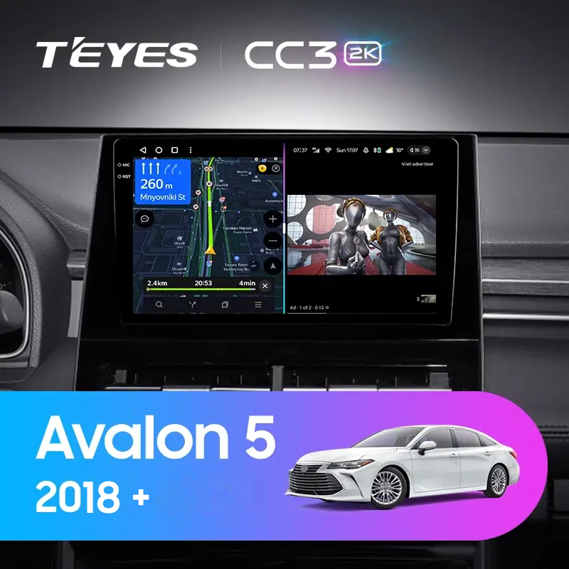 Штатная магнитола Teyes CC3 2K 360 6/128 Toyota Avalon 5 XX50 (2018-) F1