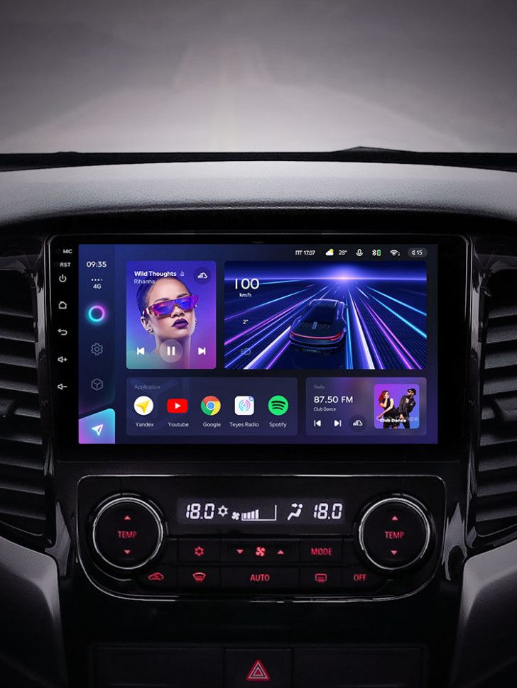 Штатная магнитола Teyes CC3 6/128 Mitsubishi L200 5 (2015-2019) климат контроль F2