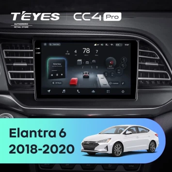 Штатная магнитола Teyes CC4 Pro 8/128 Hyundai Elantra 6 (2018-2020) Тип-B