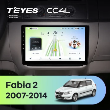 Штатная магнитола Teyes CC4L 4/64 Skoda Fabia 2 (2007-2014)