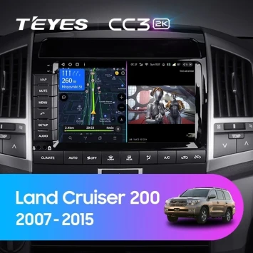 Штатная магнитола Teyes CC3 2K 4/32 Toyota Land Cruiser 11 200 (2007-2015) F2 Тип-C
