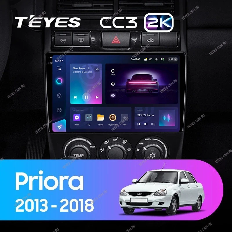 Штатная магнитола Teyes CC3 2K 6/128 Lada Priora (2013-2018) F3