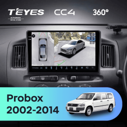 Штатная магнитола Teyes CC4 360 8/128 Toyota Probox XP50 XP160 (2002-2014) Правый руль