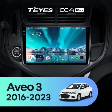 Штатная магнитола Teyes CC4 Pro 12/256 Chevrolet Aveo 3 (2016-2023)