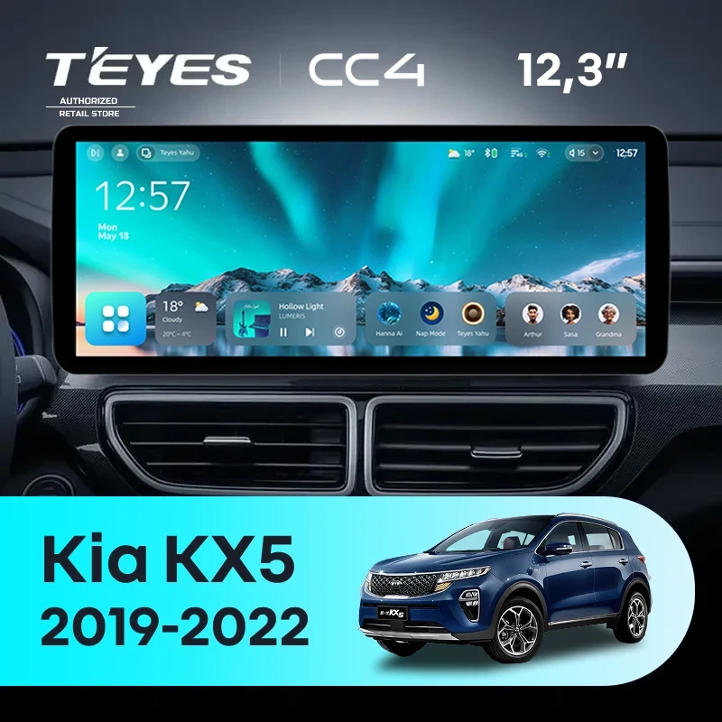 Штатная магнитола Teyes CC4 12.3" 6/64 Kia KX5 (2019-2022)