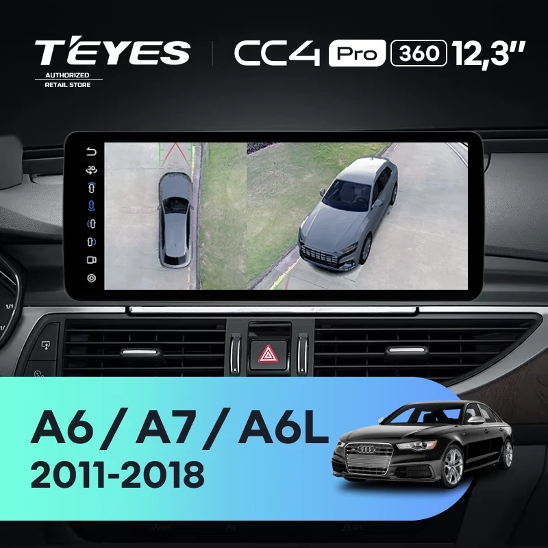 Штатная магнитола Teyes CC4 Pro 12.3" 360 12/256 Audi A7 4G (RMC System) (2011-2018)