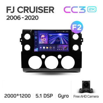 Штатная магнитола Teyes CC3 2K 360 6/128 Toyota FJ Cruiser J15 (2006-2020) F2