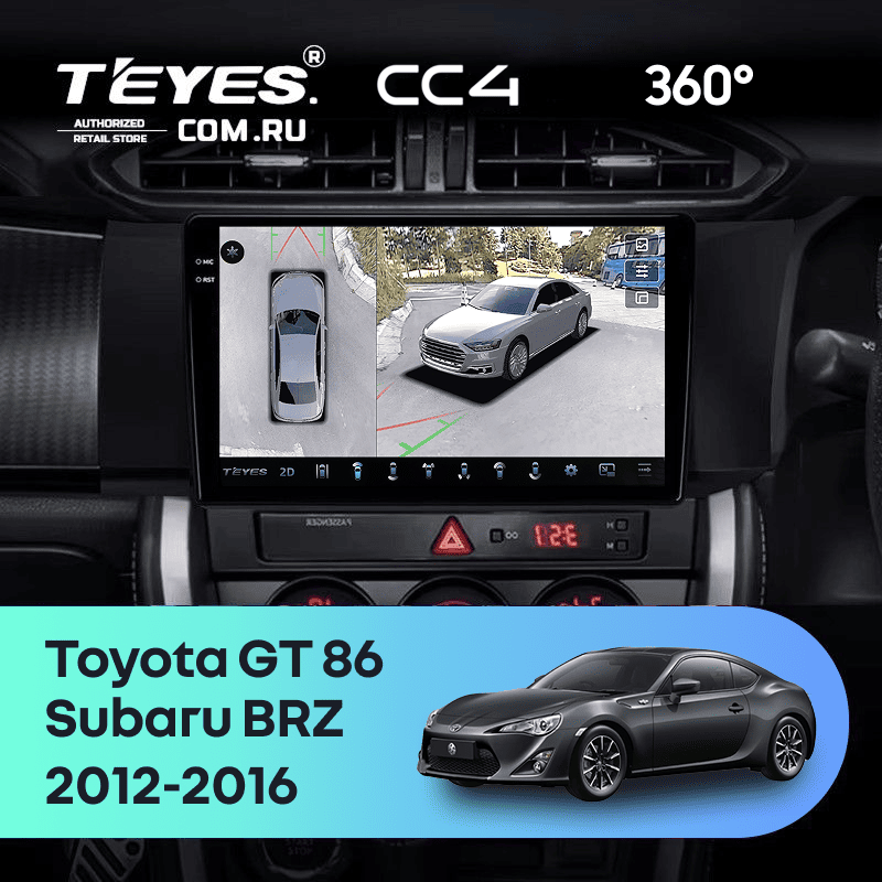 Штатная магнитола Teyes CC4 360 8/128 Subaru BRZ (2012-2016) Правый руль