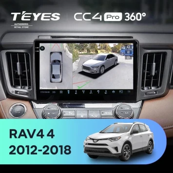 Штатная магнитола Teyes CC4 Pro 360 12/256 Toyota RAV4 (2012-2018)