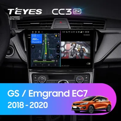 Штатная магнитола Teyes CC3 2K 360 6/128 Geely Emgrand EC7 (2018-2020) F2