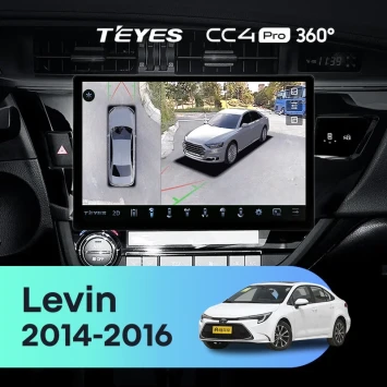 Штатная магнитола Teyes CC4 Pro 360 8/128 Toyota Levin 1 E180 (2014-2016) Тип-B (13")