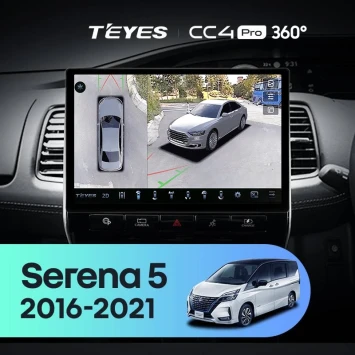 Штатная магнитола Teyes CC4 Pro 360 8/128 Nissan Serena 5 V C27 (2016-2021) F1 Правый руль (11")