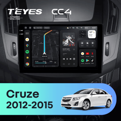 Штатная магнитола Teyes CC4 8/128 Chevrolet Cruze J300 J308 (2012-2015) F3