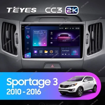 Штатная магнитола Teyes CC3 2K 4/32 Kia Sportage 3 SL (2010-2016) Тип-AB