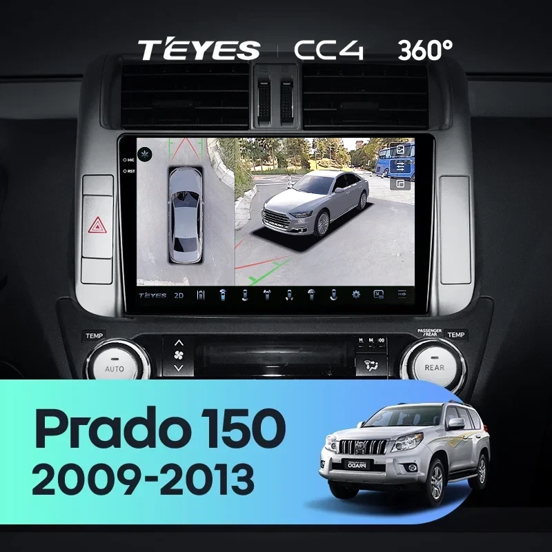 Штатная магнитола Teyes CC4 360 8/128 Toyota Land Cruiser Prado 150 (2009-2013) F1 Тип-C