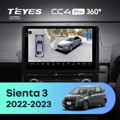 Штатная магнитола Teyes CC4 Pro 360 12/256 Toyota Sienta 3 (2022-2023)