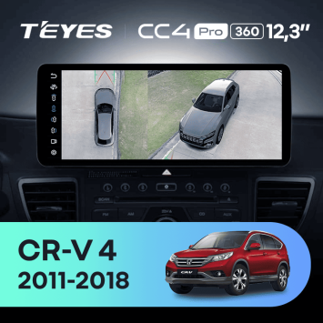 Штатная магнитола Teyes CC4 Pro 12.3" 360 8/128 Honda CR-V 4 RM RE (2011-2018) Тип-B
