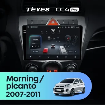Штатная магнитола Teyes CC4 Pro 8/128 Kia picanto (2007-2011)
