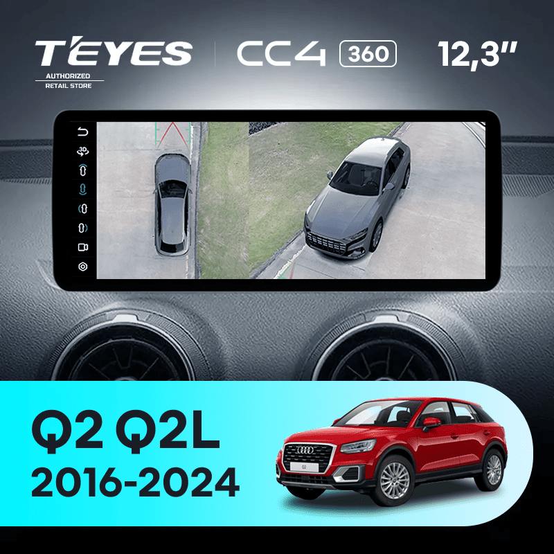 Штатная магнитола Teyes CC4 12.3" 360 8/128 Audi Q2 Q2L GA (2016-2024)