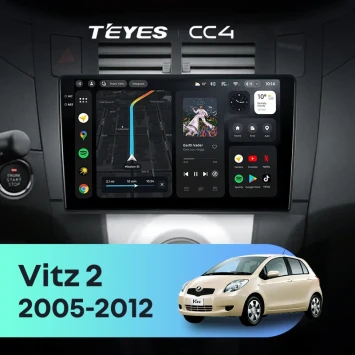 Штатная магнитола Teyes CC4L 6/64 с DTS Toyota Vitz 2 XP90 (2005-2012) F2