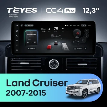 Штатная магнитола Teyes CC4 Pro 12.3" 12/256 Toyota Land Cruiser 200 (2007-2015) Тип-B