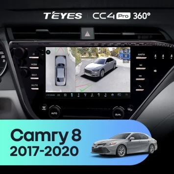 Штатная магнитола Teyes CC4 Pro 360 12/256 Toyota Camry 8 XV 70 (2017-2020) F2